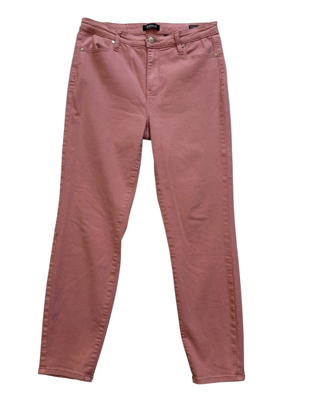 Buffalo Jeans, High-Rise Ankle Skinny, Dusty Rose Denim, Pink, Size 10, W30